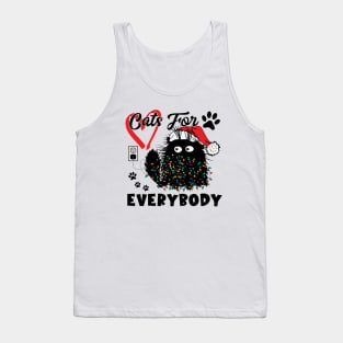 Cats For Everybody Men Kids Women Ugly Christmas Cat Tank Top